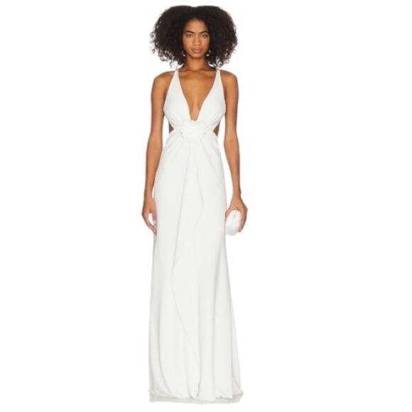 Ronny Kobo X Free People White Backless Gown Small - Picture 2 of 14